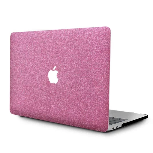 macbook case glitter leather pink air pro m1 m2 | maqwhale