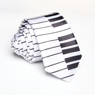 music piano designpiano keys necktie treble clef in a beautiful polyester 