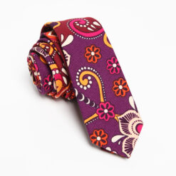 Art Design Purple Necktie Art Design in a Beautiful Cotton Artistic