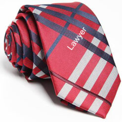 Professional Lawyer Design Lawyer Necktie in a Beautiful Red Polyester Mediation Arbitration Litigation Legal Counsel