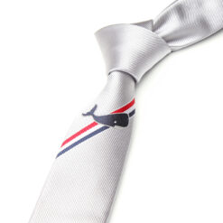 Nature Design | Silver Necktie Sperm Whale Design in a Beautiful Polyester