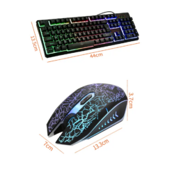 Gaming keyboard mouse in a beautiful RGB lights